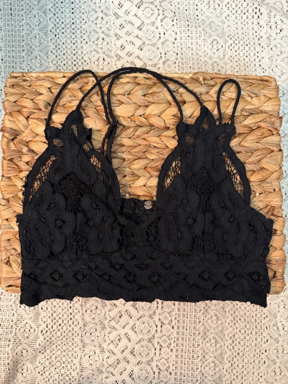Free People Black Lace Bralette